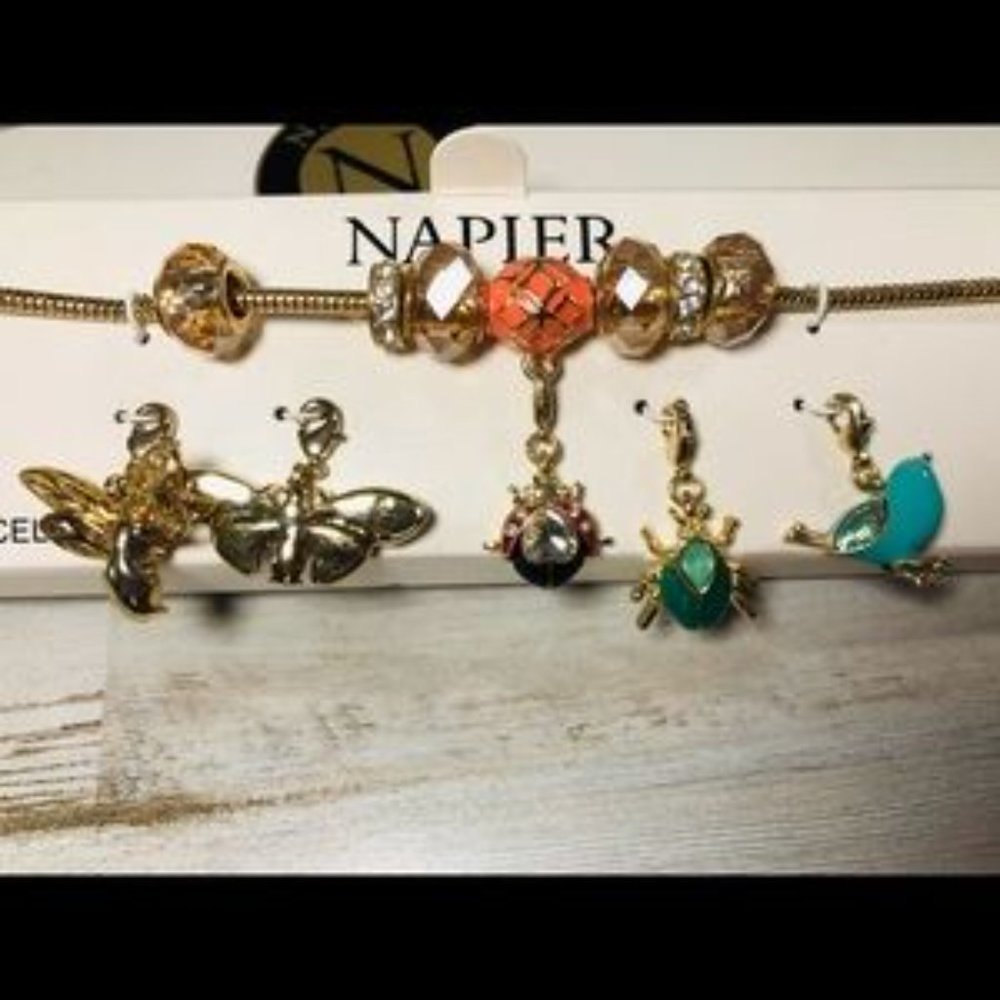 NAPIER garden creatures charm bracelet